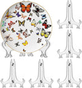 6 Pack 10 Inch Clear Plastic Easels or Stand/Plate Holders to Display Pictures by LonlyEagle