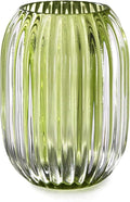 Serene Spaces Living Green Optical Glass Votive Holder, Measures 5" Tall and by SereneSpacesLiving