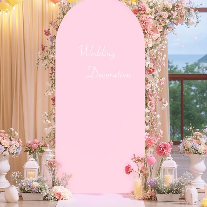 7.2FT Pink Arch Backdrop Cover - Image 7