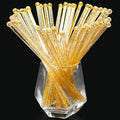 100-PCS Gold Glitter Plastic Swizzle Sticks, Crystal Cake Pops, Cocktail Coffee by hapray