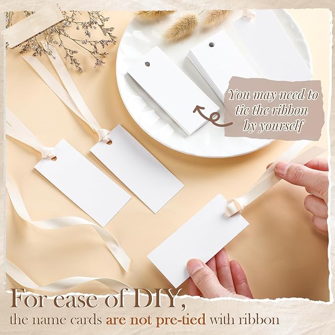 50 Pcs Name Place Cards for Table Setting Blank Wedding Place Cards - Image 3
