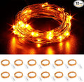 CYLAPEX 12 Pack Orange Fairy Lights String Battery Operated Fairy Lights Starry by CYLAPEX