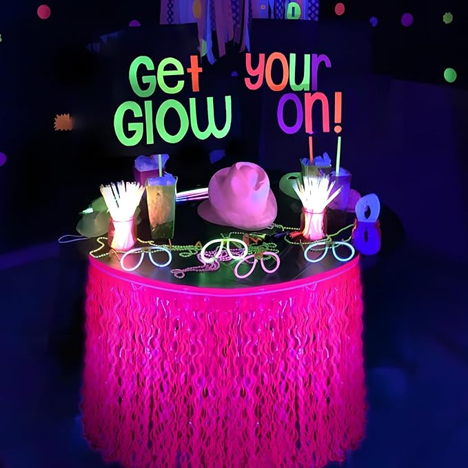 Mega-L Glow in The Dark Party Supplies, 2 Pack Neon Party Decorations - Image 8
