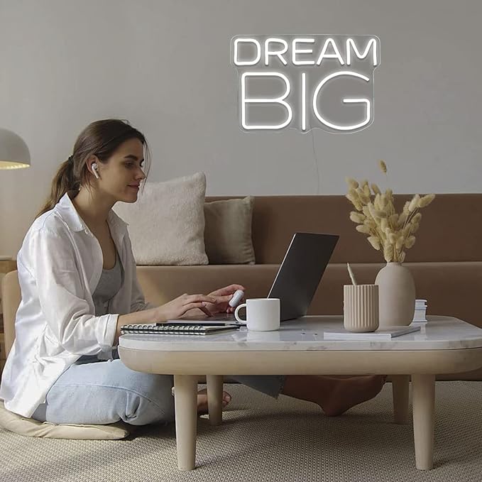 Dream-Big Neon Sign For Wall Decor In Bedroom or Bar, Dream Led Neon Sign For - Image 4