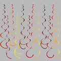 36 Pcs Fall Hanging Swirl Decorations Brown Burgundy Orange Yellow Felt Swirl by pinkblume