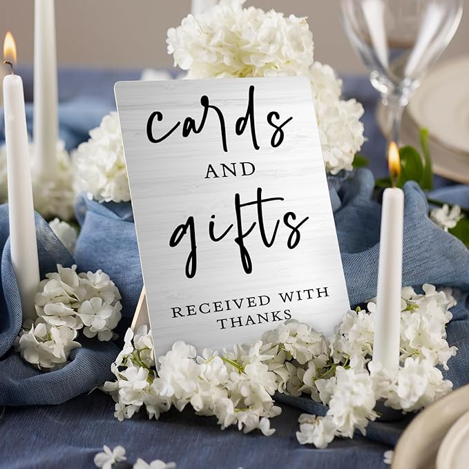 Cards And Gifts Wedding Sign, 5x7inch - Image 2