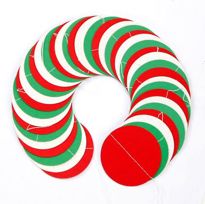 Red-Green White Christmas Party-Decorations Streamers - 52Ft Hanging Mexico - Image 3