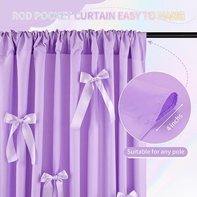 Light Purple Backdrop Curtain: 5.8×8ft Backdrop Durable Curtain - Image 6