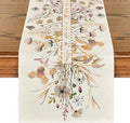 Artoid Mode Wildflower Leaves Floral Fall Table Runner, Autumn Thanksgiving by ArtoidMode