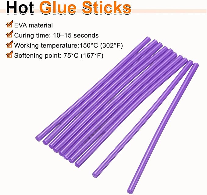 HARFINGTON 10pcs Hot Glue Sticks 0.28" Dia x 11.81" Long EVA Mini Hot Melt - Image 4