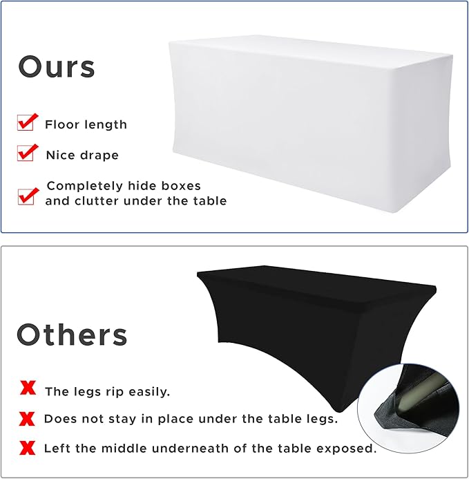Nasitos White Fitted Table Covers - Image 6