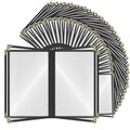 Goodsmart Restaurant Menu Covers – 25 Pack Black 8-View Booklet 8.5" x 14" by ACISuperPower
