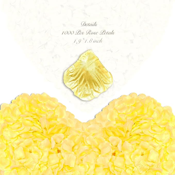 1000Pieces Rose Petals, Artificial Flower Petals Fake Rose Petals - Image 2