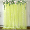 Yellow Tulle Backdrop Curtains by Suppromo
