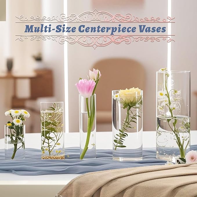 15pcs Glass Vase Cylinder Vases - Image 6
