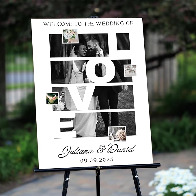 Personalized Wedding Welcome Sign by GiantBigHands