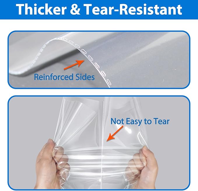 PigPotParty 10"x13" Self-Sealing Clear Cellophane T-Shirt Bags - Image 3