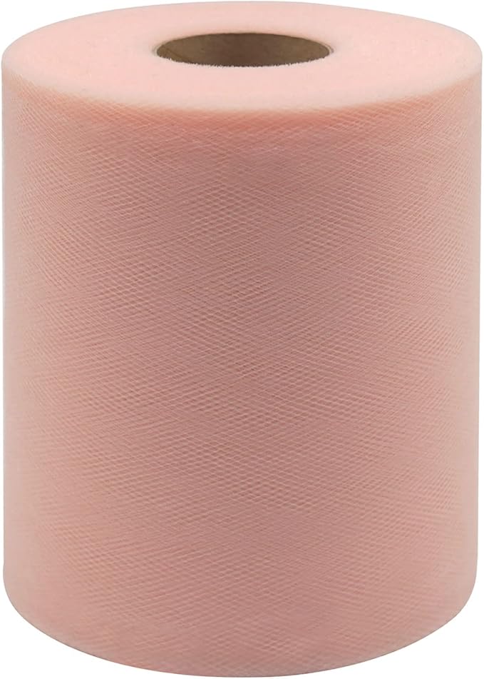 Blush Tulle Fabric Rolls 6 Inch by 200 Yards Fabric Spool Tulle Ribbon - Image 9