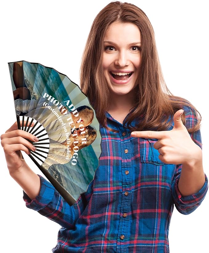 Decorative Folding Fans Personalized Fans Custom Fans Handheld Clack Fans - Image 5