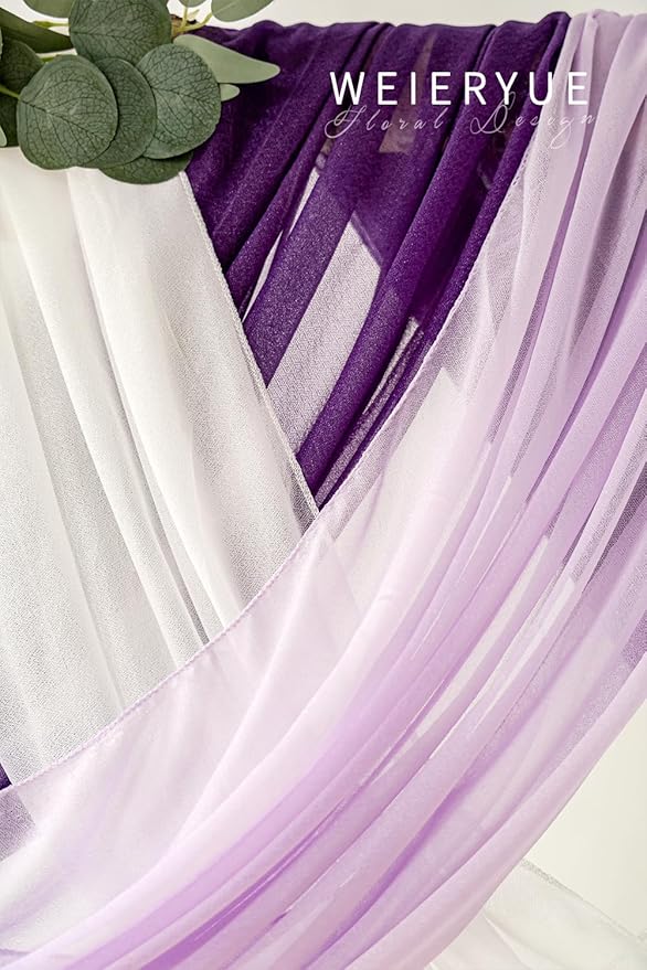 Deluxe Purple Artificial Wedding Arch Flowers - Image 6