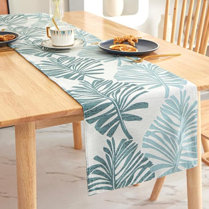 Monstera Leaf Table Runner – Elegant Fabric Table Centerpiece, Machine Washable by Unknown