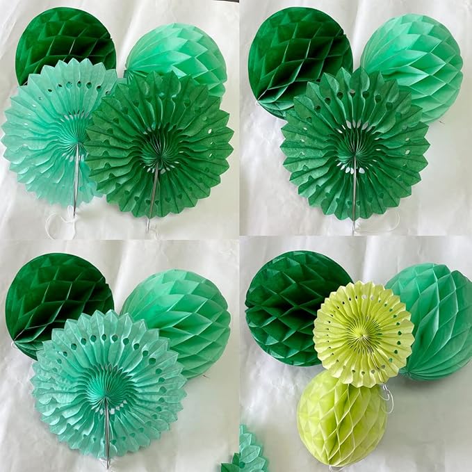 12pcs 6’’ 8’’ Honeycomb Balls Tissue Paper Fans Party Honeycomb Ball Fans Wall - Image 4