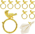 Napkin Rings Set of 8 Gold Bird Napkin Rings by DavifinaNapkinRings