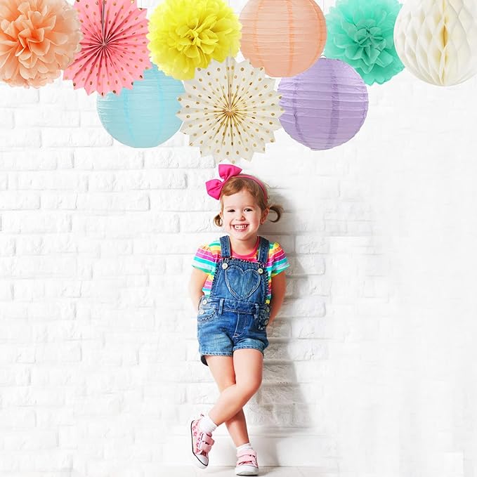 Pastel Rainbow Party Decorations Streamers - Image 4