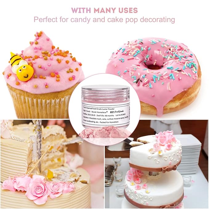 HomeHere Edible Luster Dust Food-Grade Glimmer Powder Glitter - Image 2
