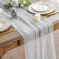 Artoid Mode 3PCS Pearl Gauze Table Runner 120 Inch 10FT, Seasonal Sheer Dining by ArtoidMode