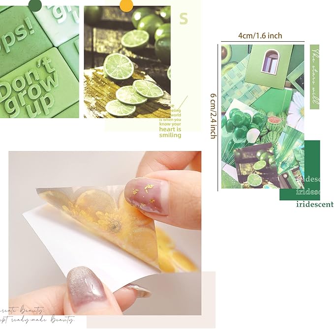 6 Sets 300 Pcs Washi Stickers Set Cute Aesthetic Sticker Book - Image 4