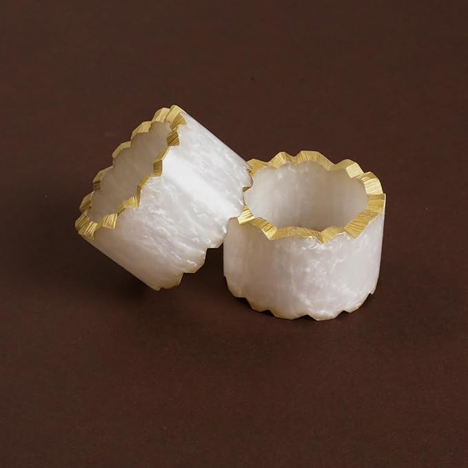 Rustic Epoxy Resin Napkin Rings Set of 6 - Image 6