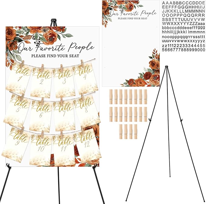 Pinkunn Terracotta Floral Wedding Seating Chart by Pinkunn