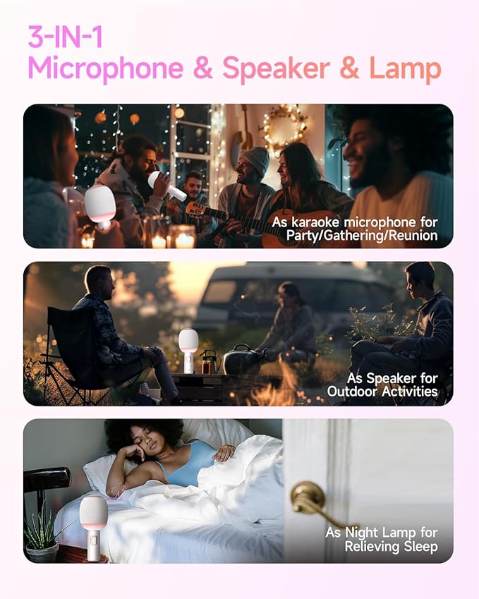Wireless Bluetooth karaoke Microphone, 5-in-1 Portable Handheld Microphone - Image 5