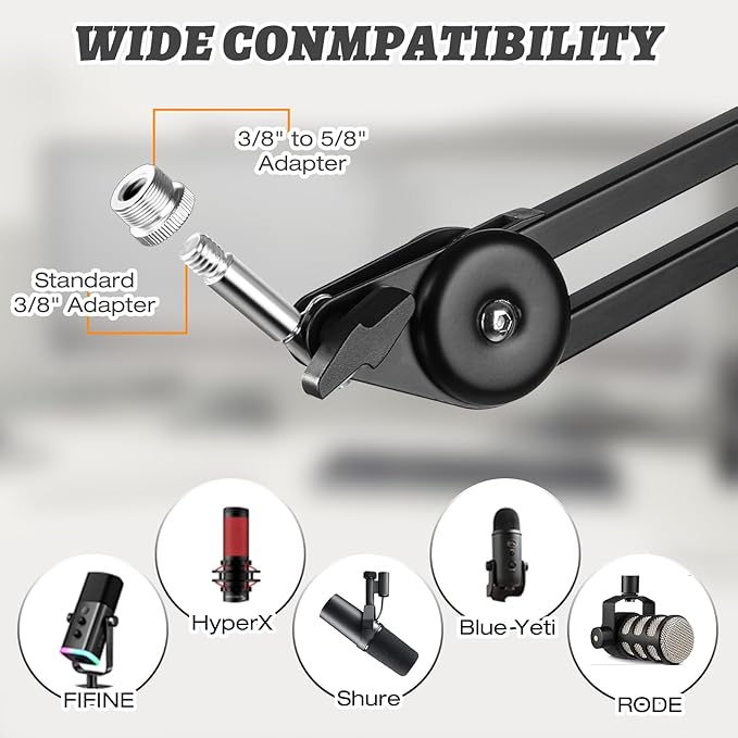 Mic Boom Arm – Heavy-Duty Microphone Stand - Image 6