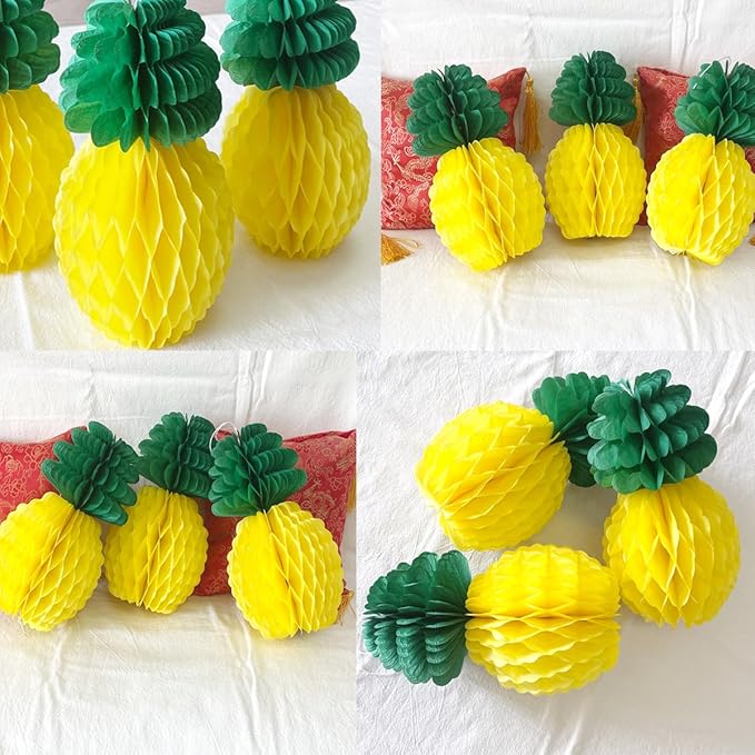 8pcs 8'' Paper Pineapple Honeycomb Decorations Tissue Party Pineapple - Image 6