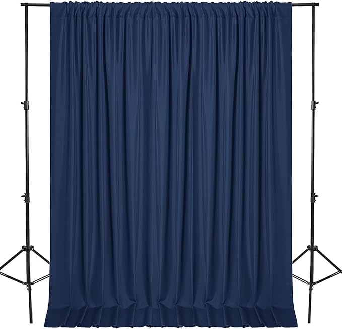 DWCN 10x8 FT Navy Blue Backdrop Curtains by DWCN