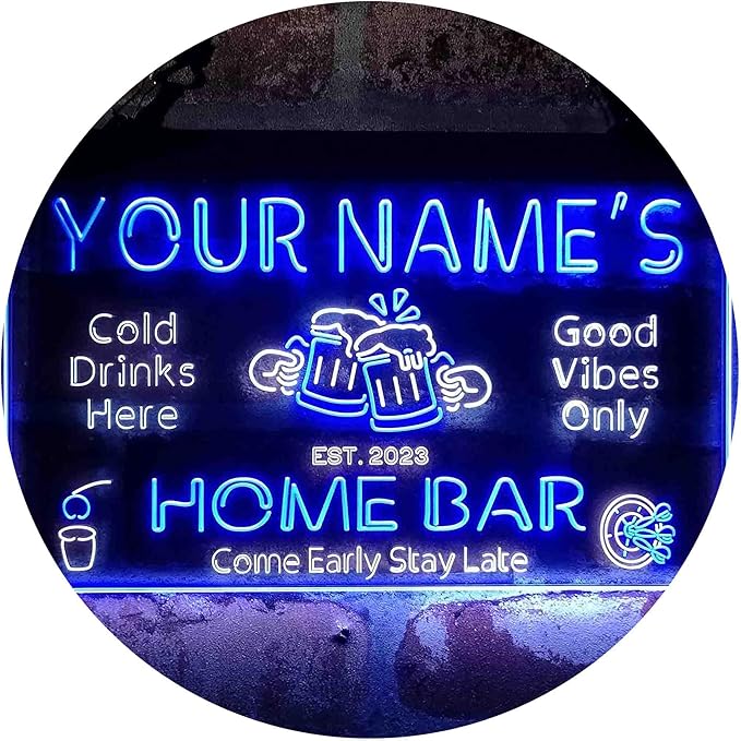 ADVPRO Personalized Your Name Custom Home Bar Beer Established Year Dual Color by ADVPRO
