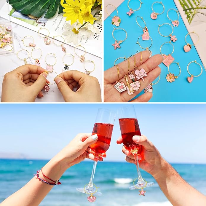 30PCS Wine Glass Charms Identification Markers - Image 6