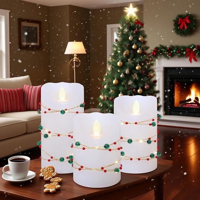 Christmas Flameless Candles - Image 3
