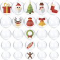 Christmas Ornaments Balls 25pcs Clear Plastic Fillable Ornaments by Jishi