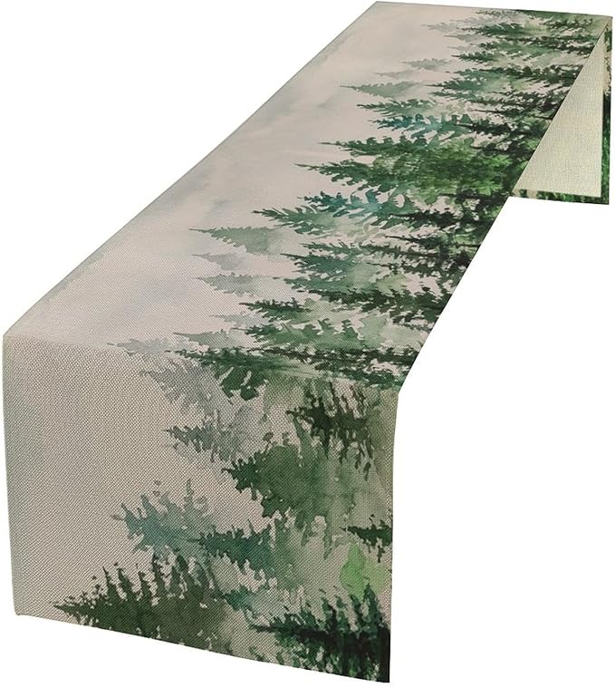 Foggy Forest Table Runner by Unknown