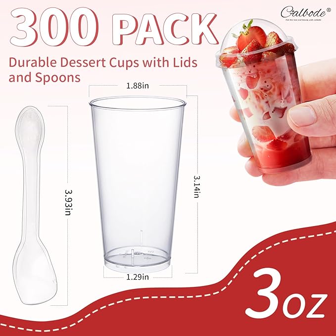 100Pcs 3oz Mini Dessert Cups - Image 2