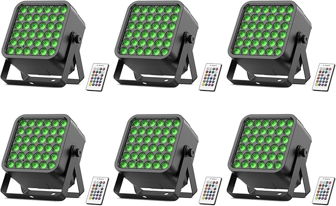 Rechargeable Par Can Lights, 72W RGB 5200mAh Uplights Battery Powered Stage by Zemoj