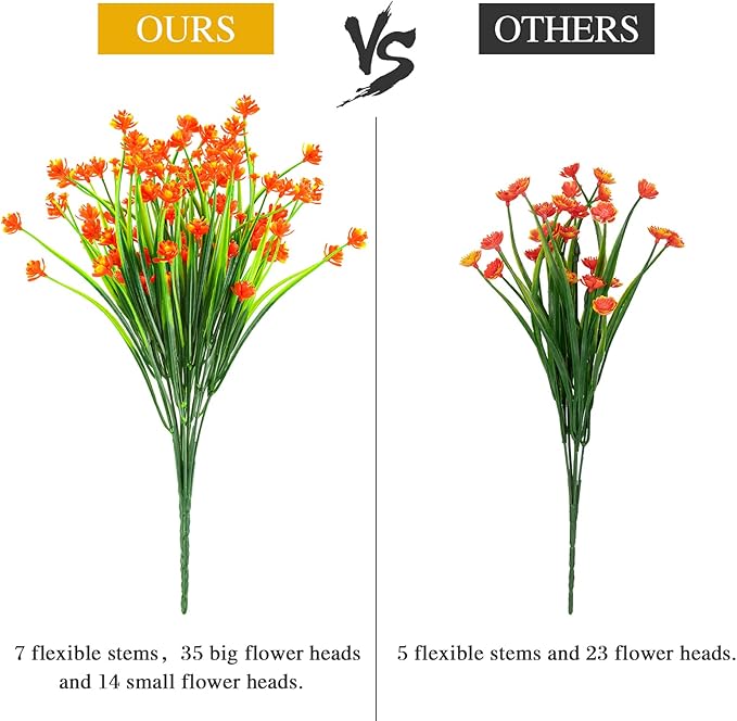 AmyHomie 20 Bundles Artificial Fall Flowers - Image 3