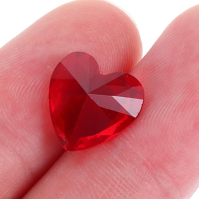 HEALLILY 20pcs Glass Red Heart Crystals Rhinestones Diamonds Valentines Day - Image 10