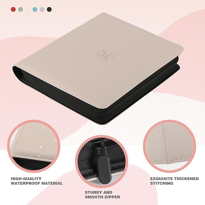 20-Pocket Card Binder, Trading Card Binder Holds 2000 Cards, Premium Zippered - Image 6