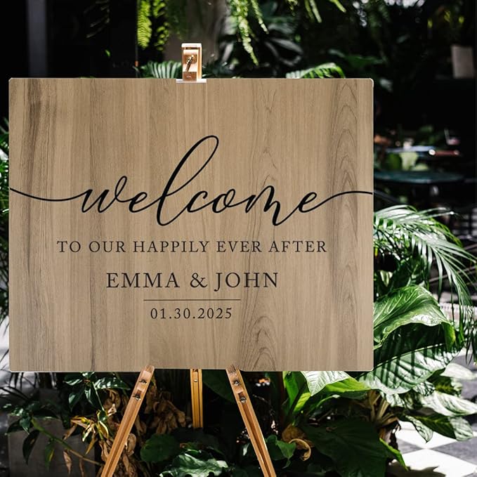 Andaz Press Personalized Large Wooden Welcome Sign - Image 4
