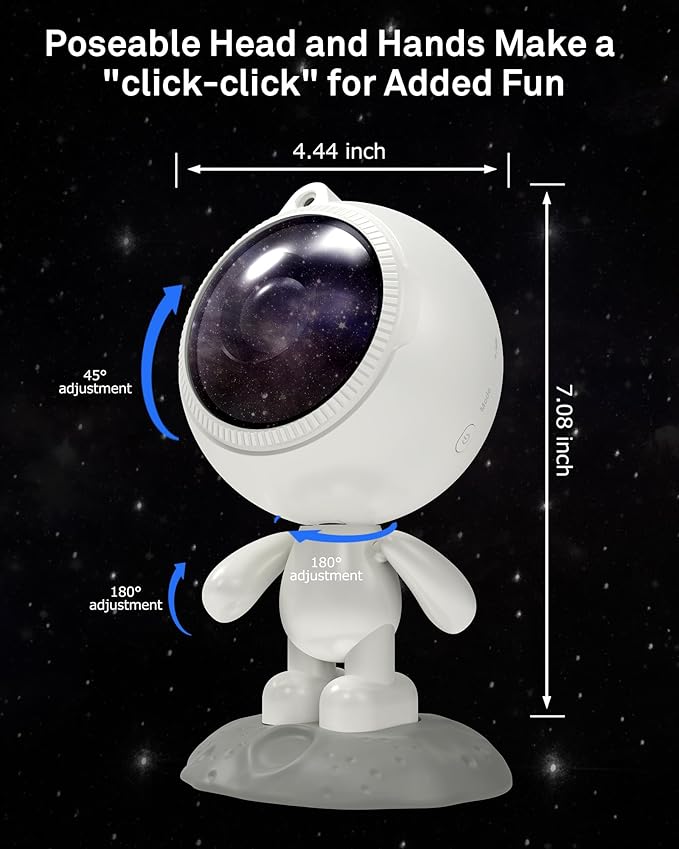 AIRIVO Dreamers Star Projector, Astronaut Galaxy Projector Bluetooth Speaker - Image 7