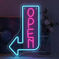 Looklight Blue Open Arrow Neon Sign Dimmale Neon Lights by LooklightNeonSign